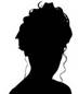Silhouette of a female head